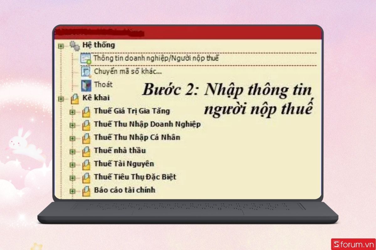 Nhập thông tin người nộp thuế
