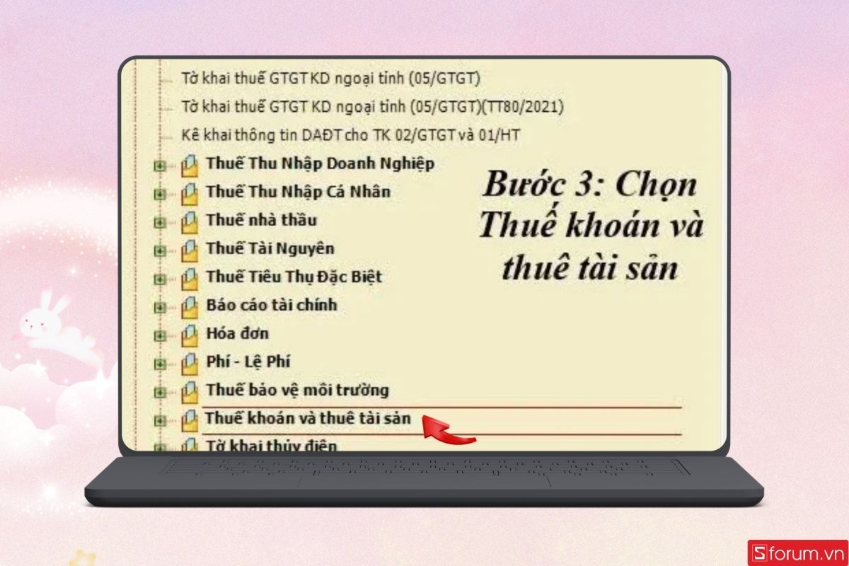 Chọn danh mục loại hình thuế