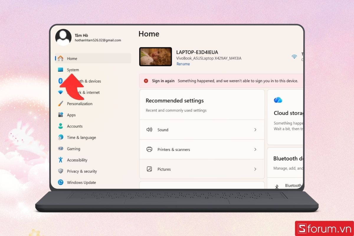 Mở cài đặt Focus trên Windows 11