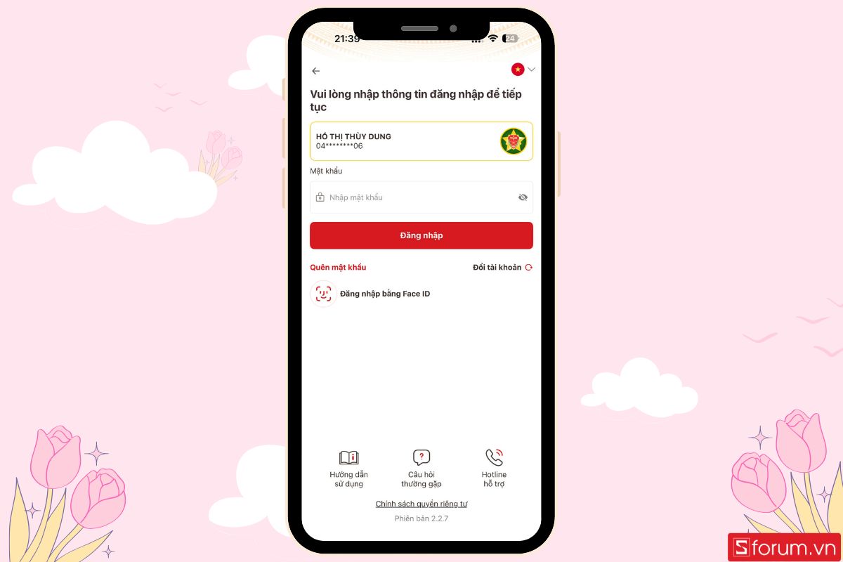 Mở và đăng nhập ứng dụng VNeID