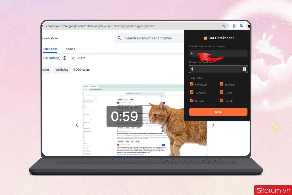 Chỉnh sửa thời gian sử dụng