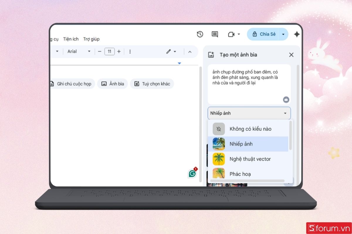 nhập câu lệnh mô tả tương tự như phần trên