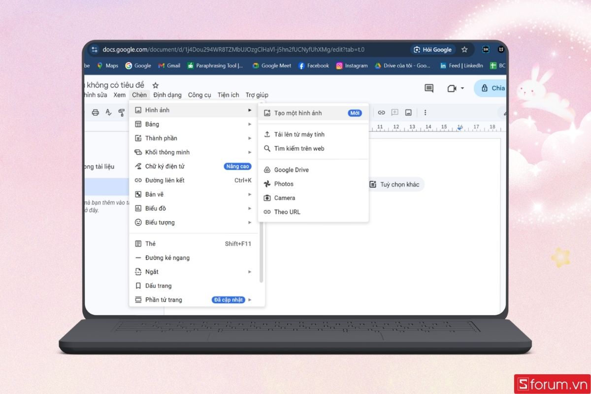 Mở công cụ tạo ảnh trong Docs