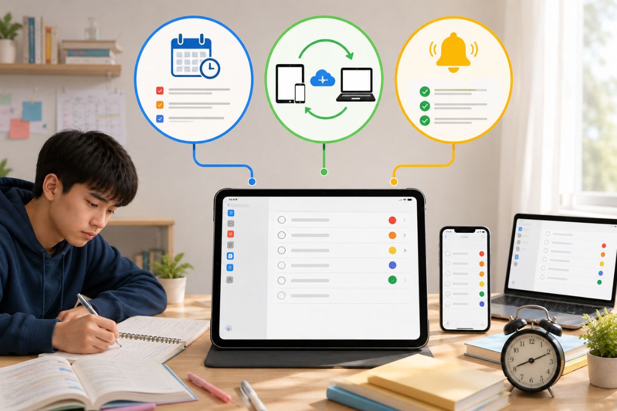 Tạo danh sách lời nhắc trên iPad giúp ôn thi hiệu quả