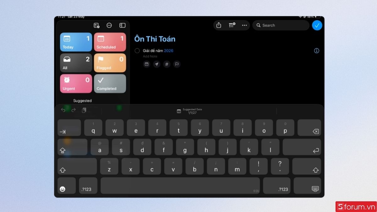 Hướng dẫn tạo danh sách lời nhắc trên iPad cực đơn giản