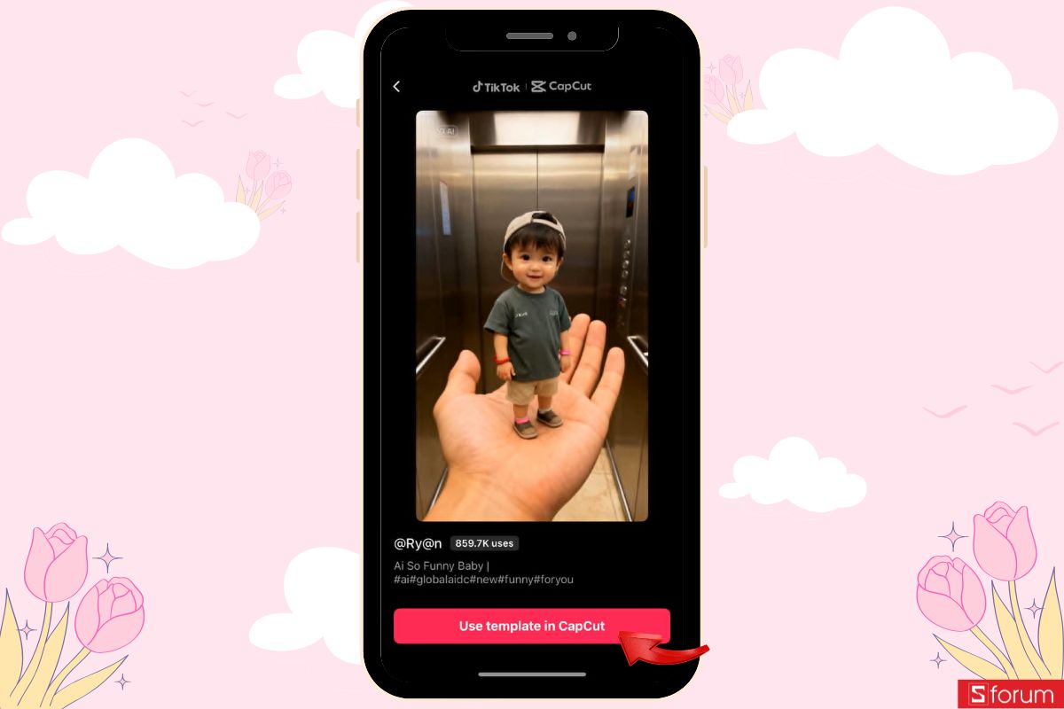 Chọn Use template in CapCut