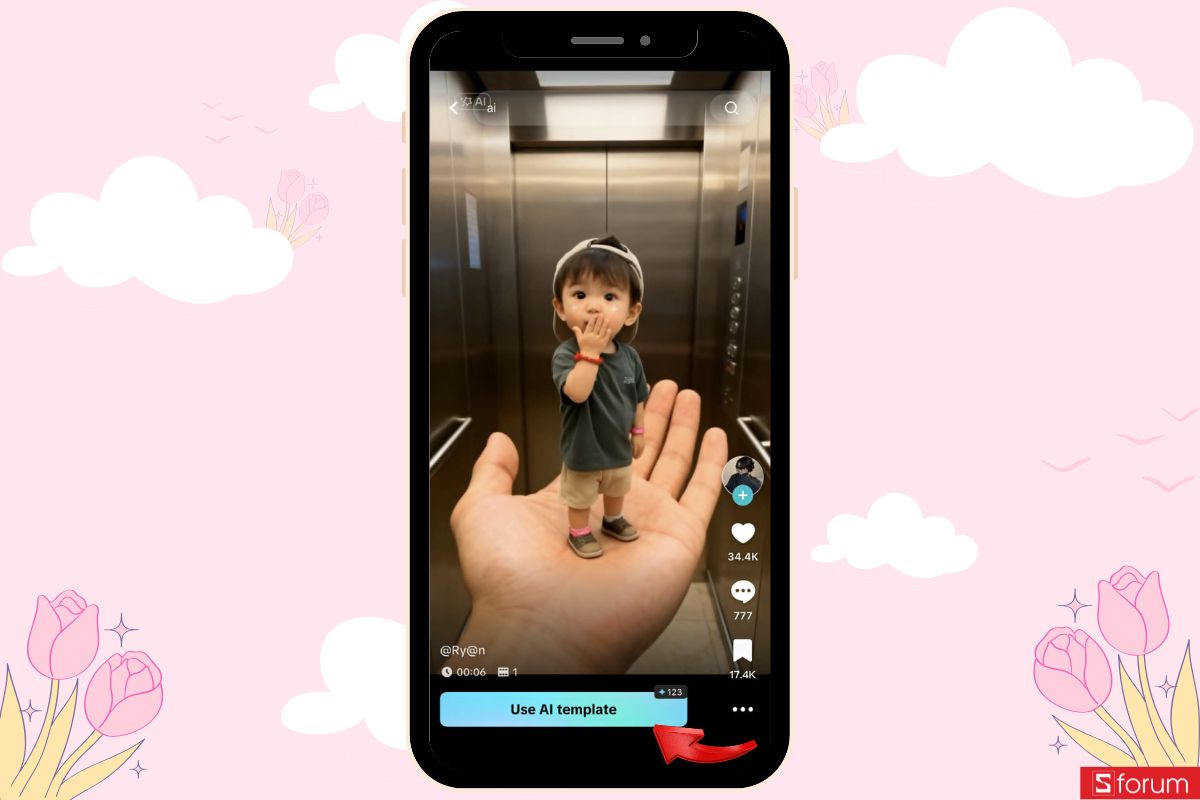 Áp dụng AI Template và xuất video