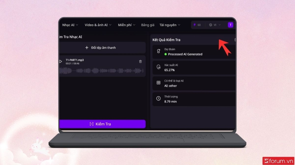 Hướng dẫn xác định nhạc AI bằng AI Music Maker cực chuẩn xác