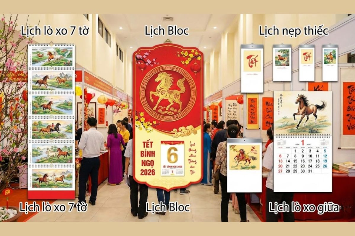  các loại lịch treo tường phổ biến nhất hiện nay