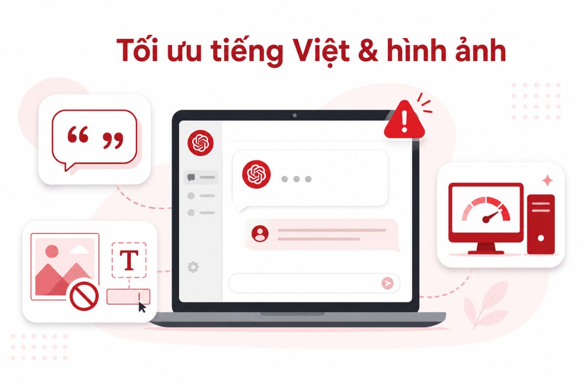 Lưu ý quan trọng để tối ưu chữ tiếng Việt và hình ảnh trên ChatGPT