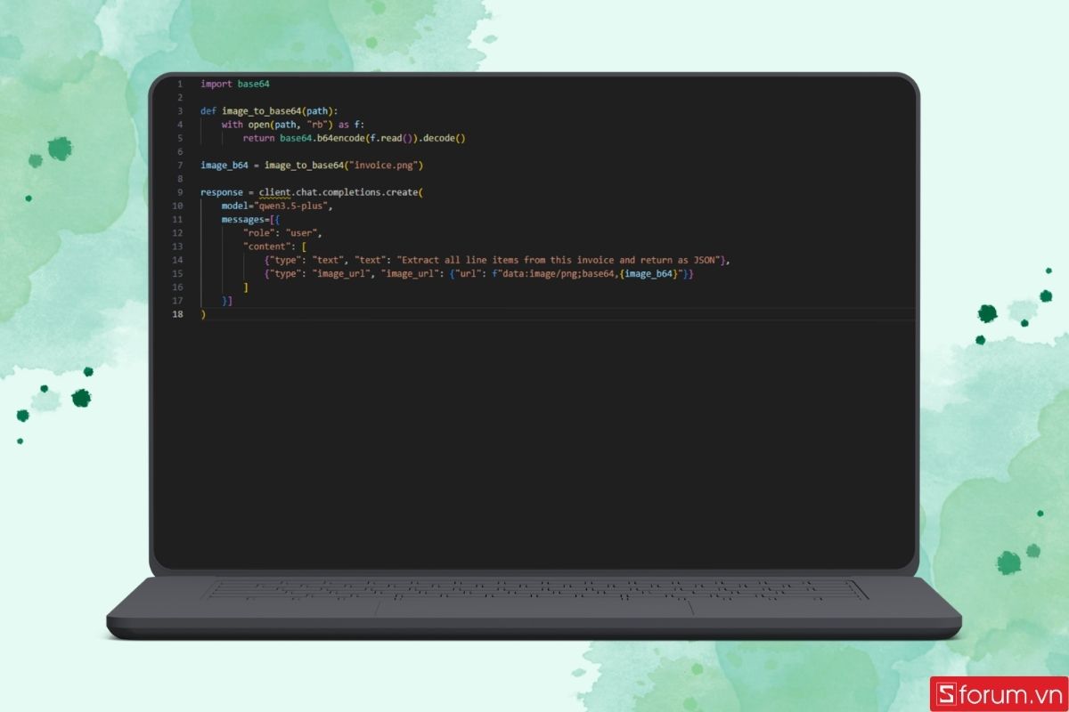 Yêu cầu Thị giác (Mã hóa Base64):