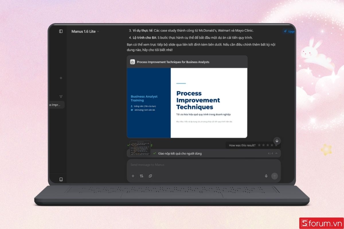 Chờ hệ thống tự động thiết kế
