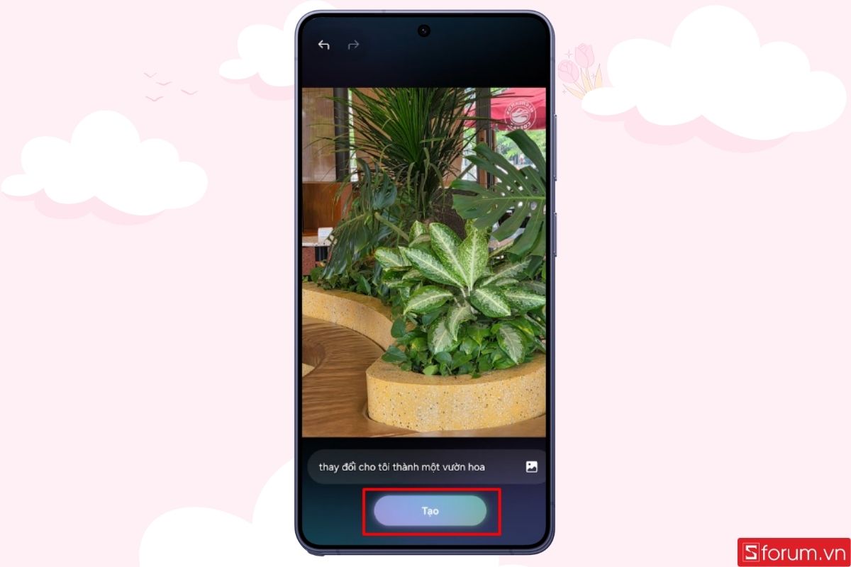 Nhập prompt và tạo ảnh