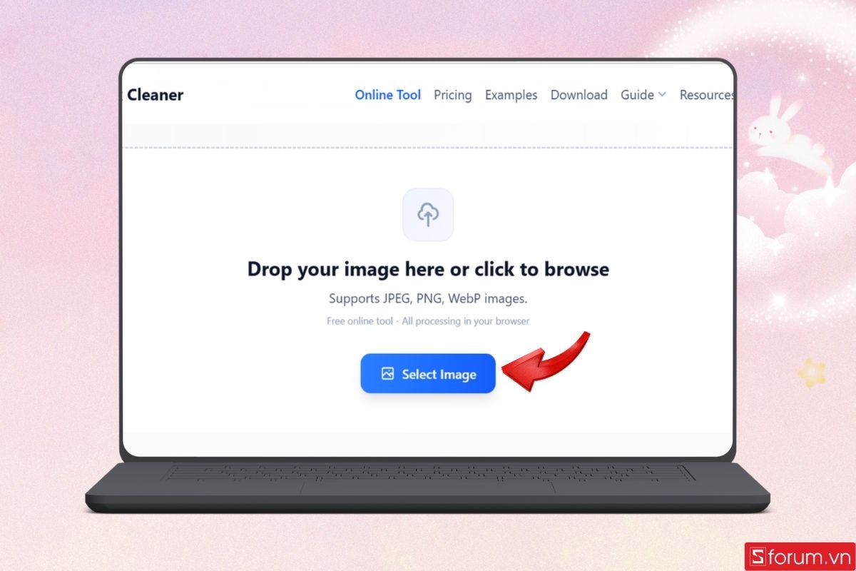 Tải ảnh lên công cụ
