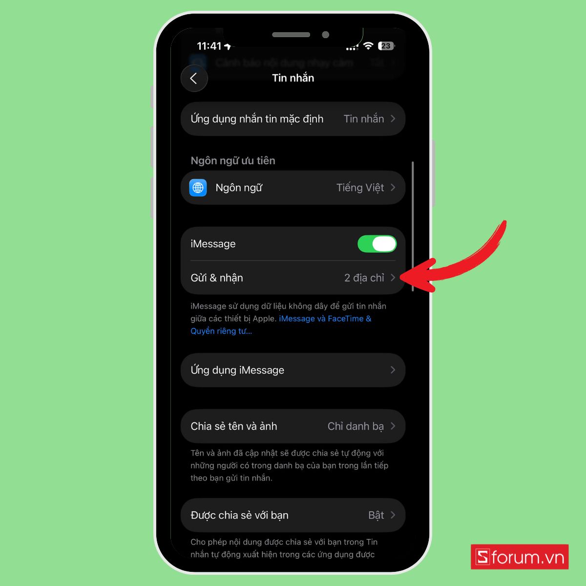 Cách bật iMessage trên iPhone: Thiết lập, khắc phục lỗi dễ dàng 5