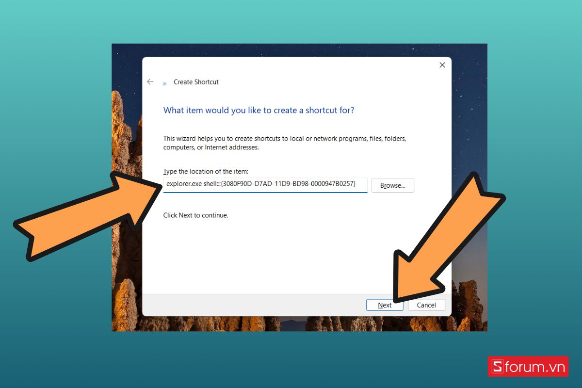Show Desktop trên Windows 12