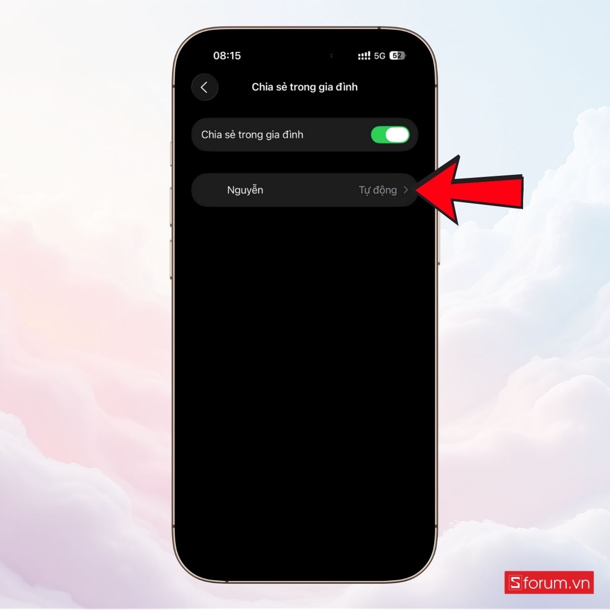 Chọn tên Wifi của thiết bị