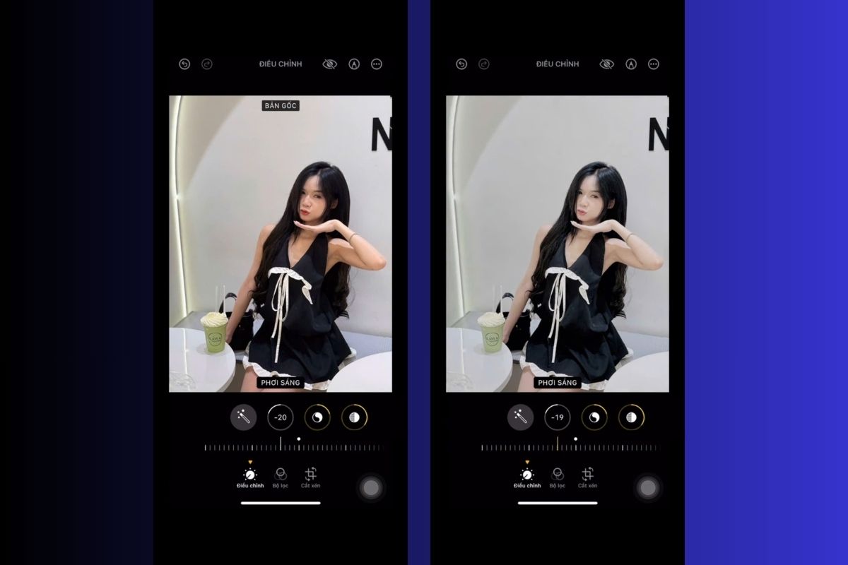 Cách chỉnh trắng da trên iPhone bằng ứng dụng Ảnh