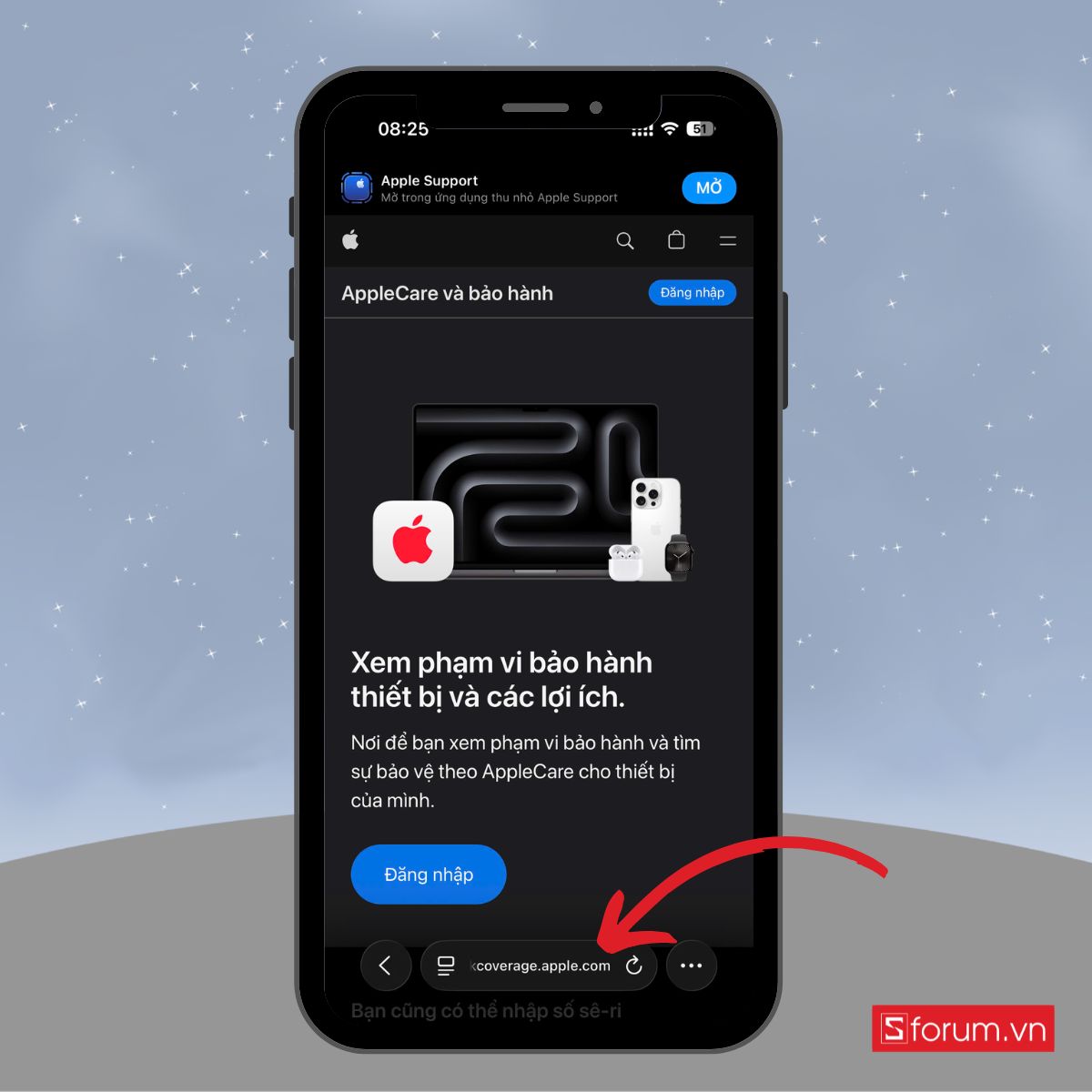 Truy cập vào trang checkcoverage.apple.com để tra số IMEI iPhone