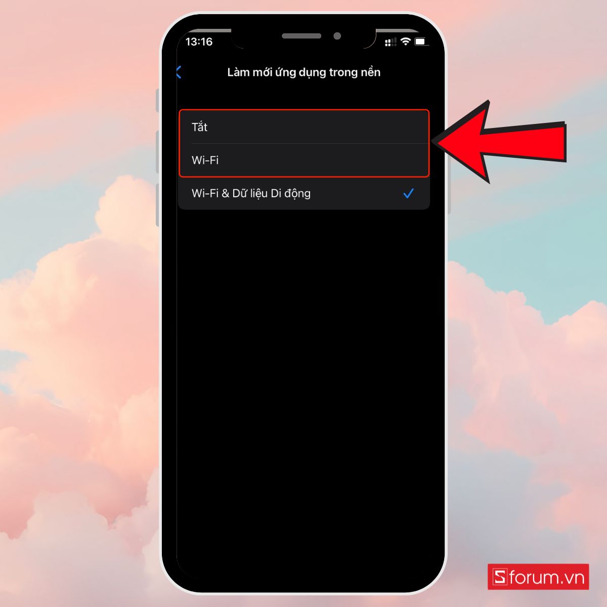 Cách tiết kiệm dung lượng 4G trên iPhone tắt làm mới ứng dụng bước 3