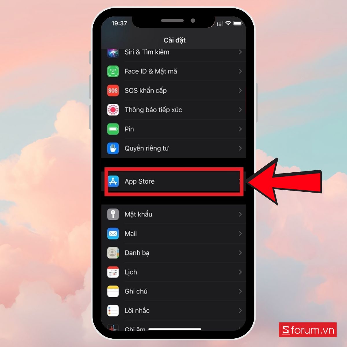 Cách tiết kiệm dung lượng 4G trên iPhone tắt tự động cập nhật ứng dụng bước 1