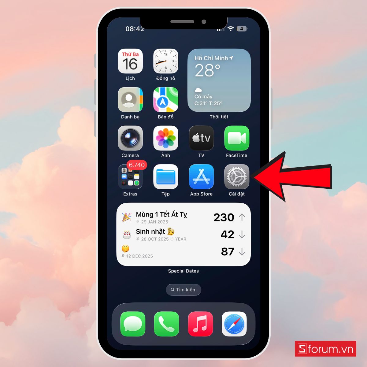 Cách tiết kiệm dung lượng 4G trên iPhone bật chế độ dư liệu thấp bước 1