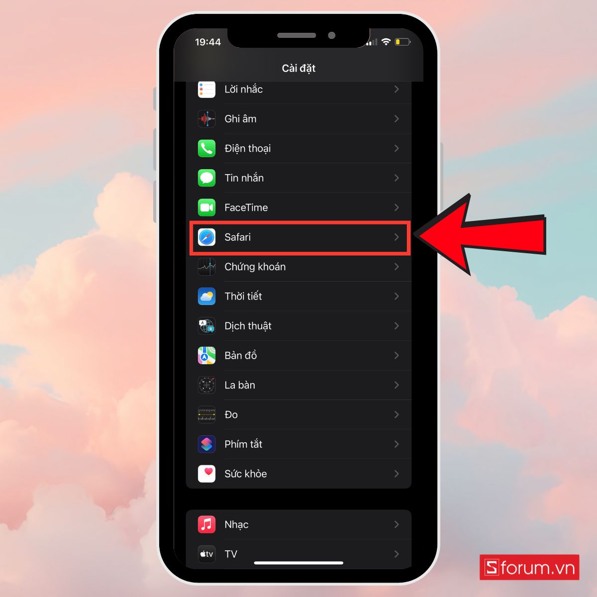 cách tiết kiệm dung lượng 4G trên iPhone vô hiệu hoá tự tải trang trên safari bước 1