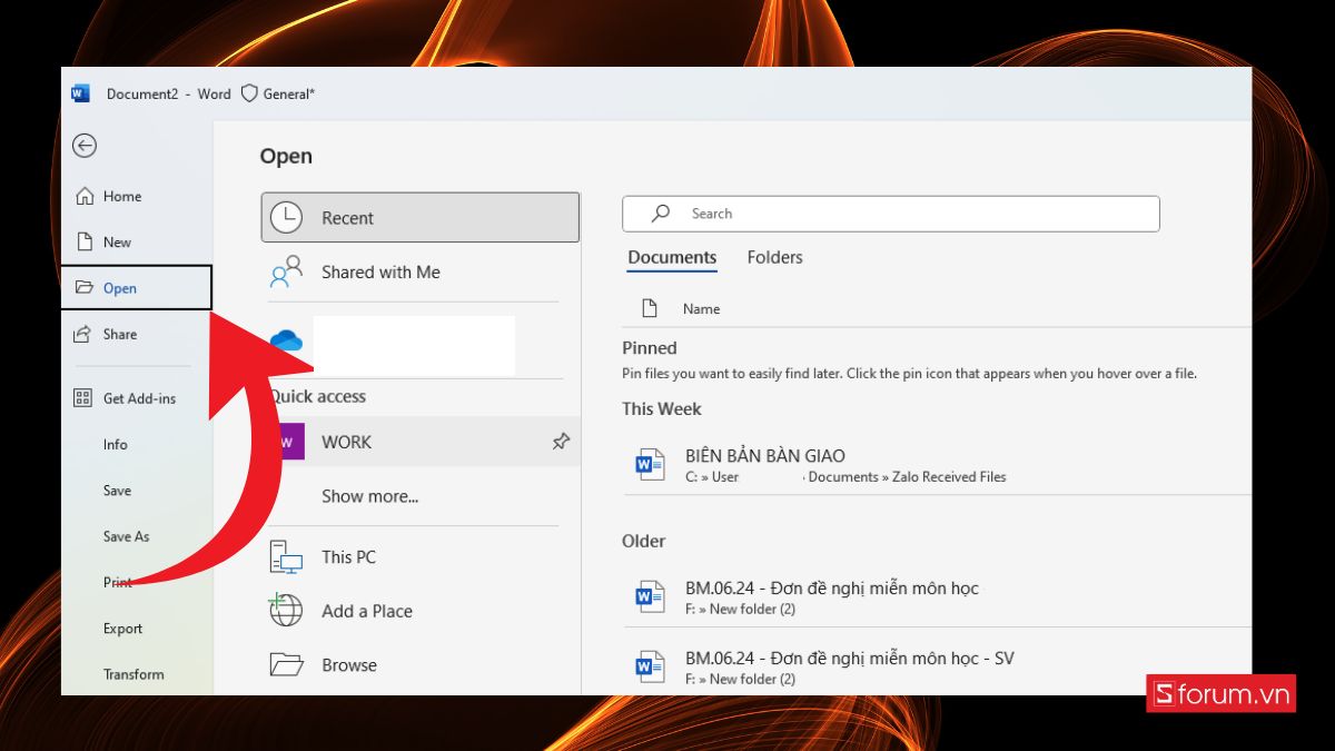 Cách lấy lại file Word chưa kịp lưu, quên lưu 1
