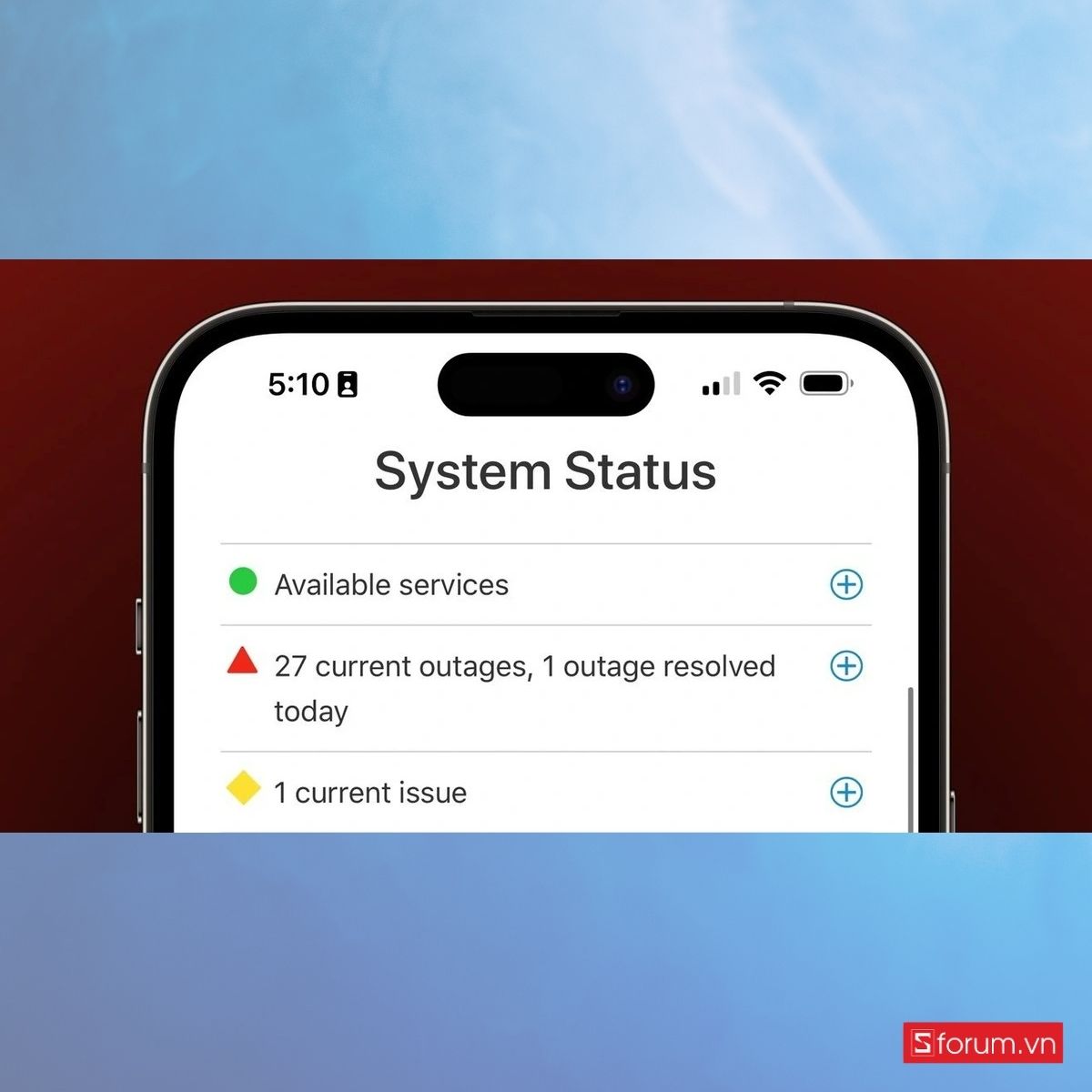 Kiểm tra trạng thái máy chủ Apple