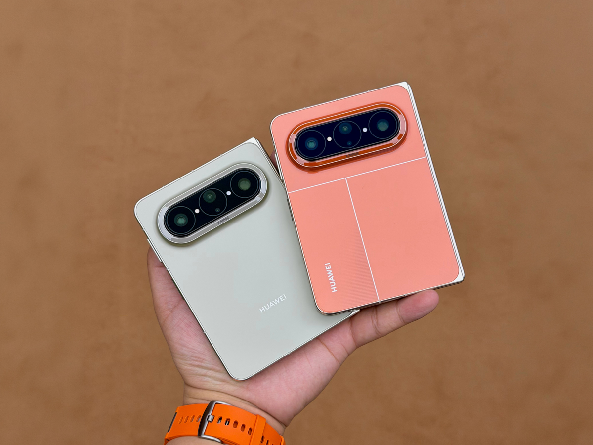 Hai màu sắc Trắng và Cam Huawei Pura X Max