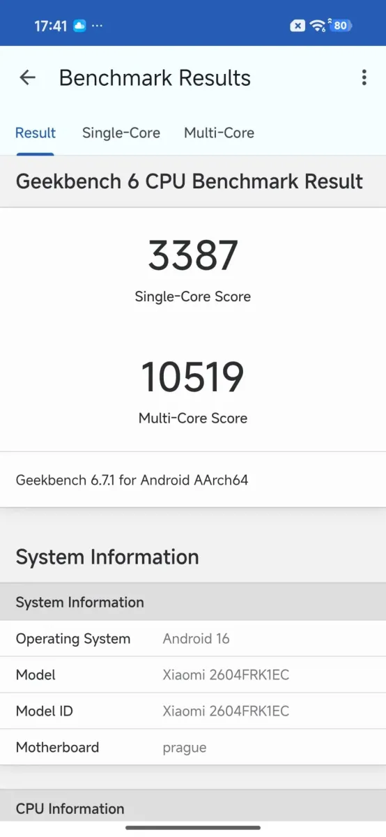 Điểm hiệu năng Benchmark của Xiaomi Redmi K90 Max