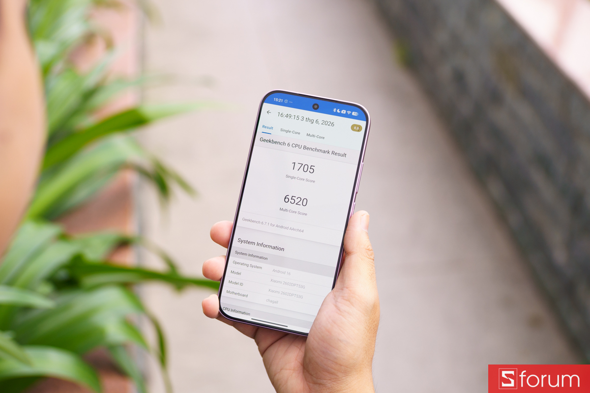 Đánh giá hiệu năng Xiaomi 17T với Geekbench 6