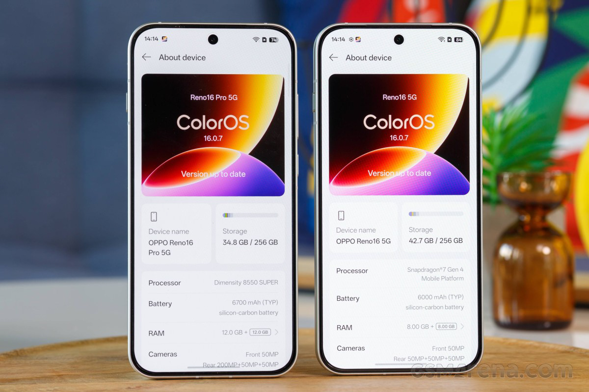 Giao diện màn hình chính ColorOS 16 trên Oppo Reno16 Pro