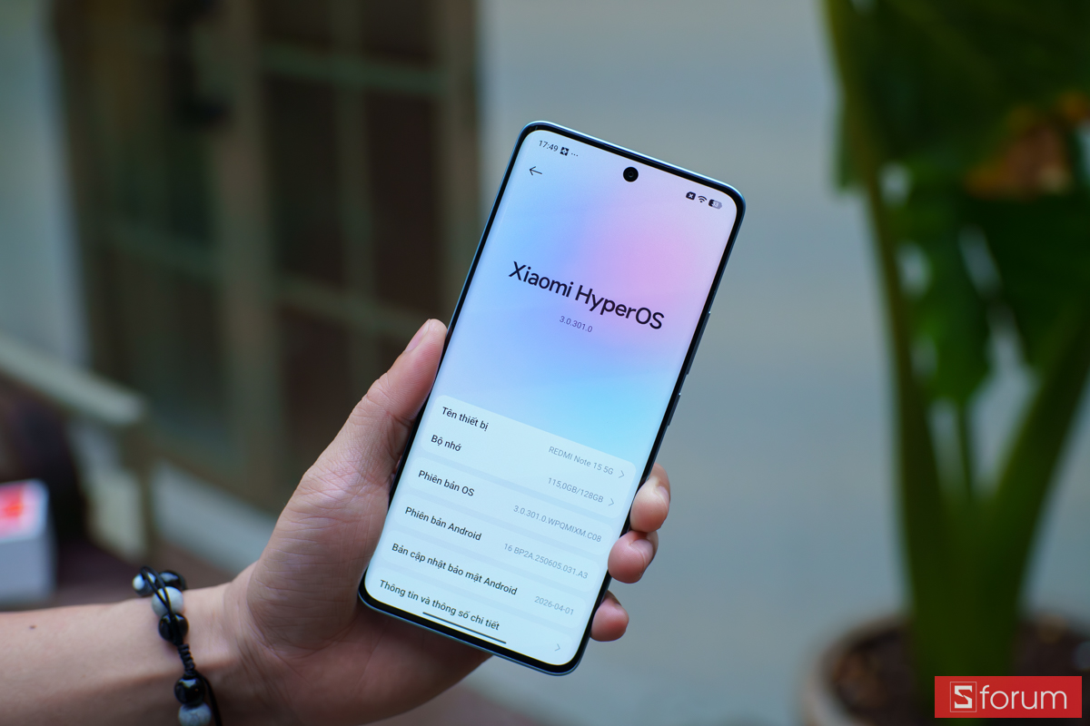 Cập nhật HyperOS trên Xiaomi Redmi Note 15 5G