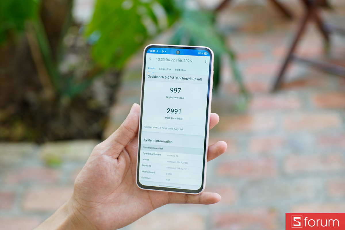 Điểm Geekbench 6 của Samsung Galaxy A27 5G