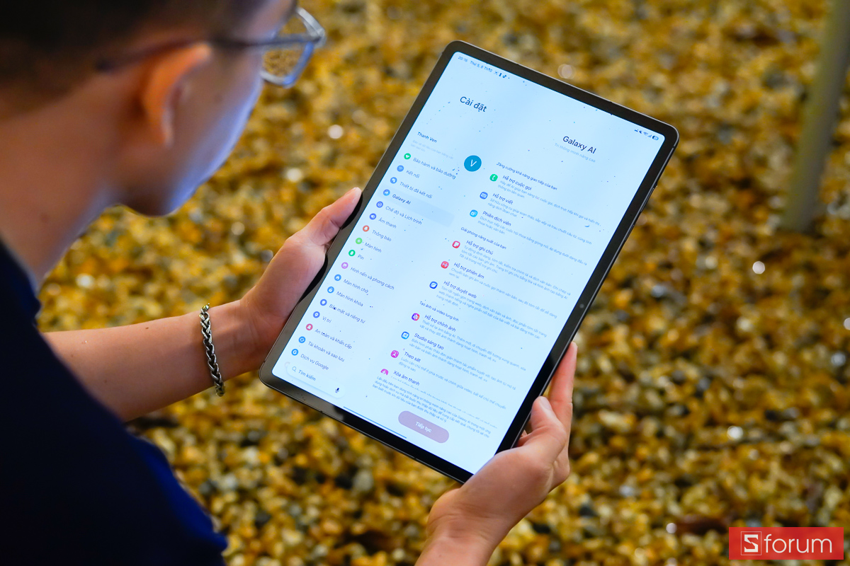 Giao diện cài đặt trên Samsung Galaxy Tab S12 Plus 5G