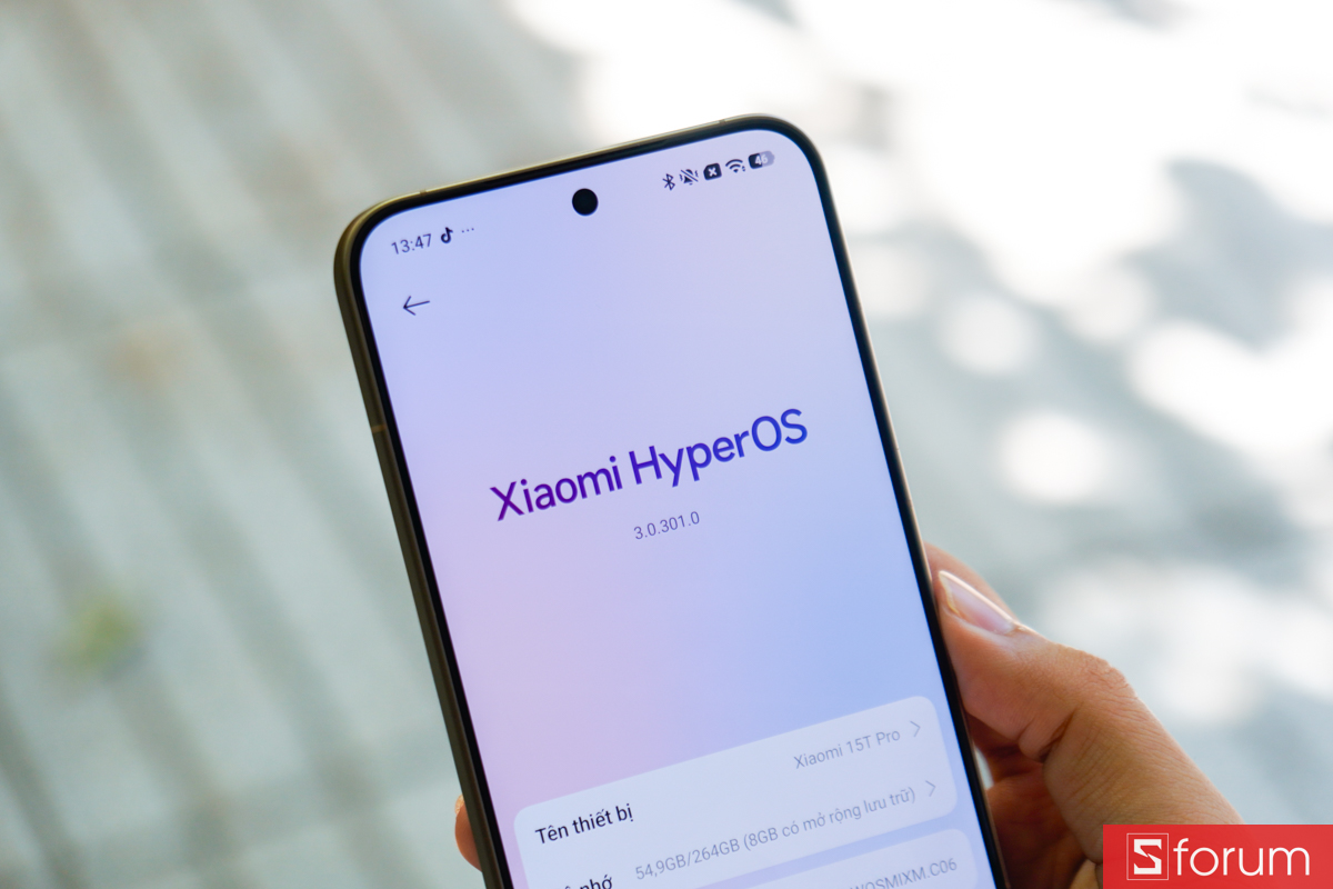 Giao diện cài đặt hệ điều hành HyperOS 3 trên điện thoại Xiaomi 15T Pro