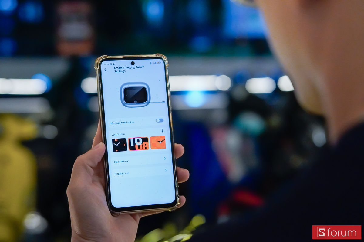 Giao diện chính ứng dụng JBL Headphones với Relax Mode, Find My Buds và Power Saving