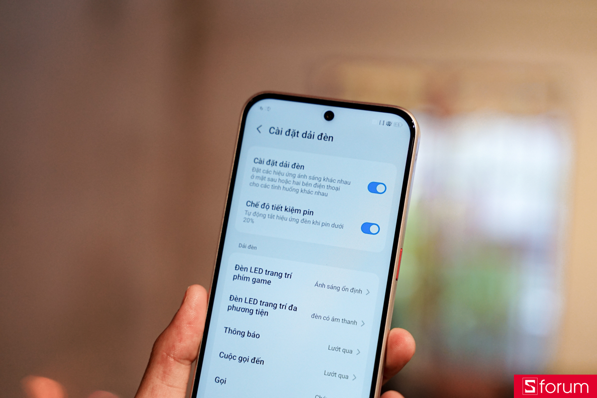 Nubia Neo 5 5G cho phép tinh chỉnh hiệu ứng LED RGB