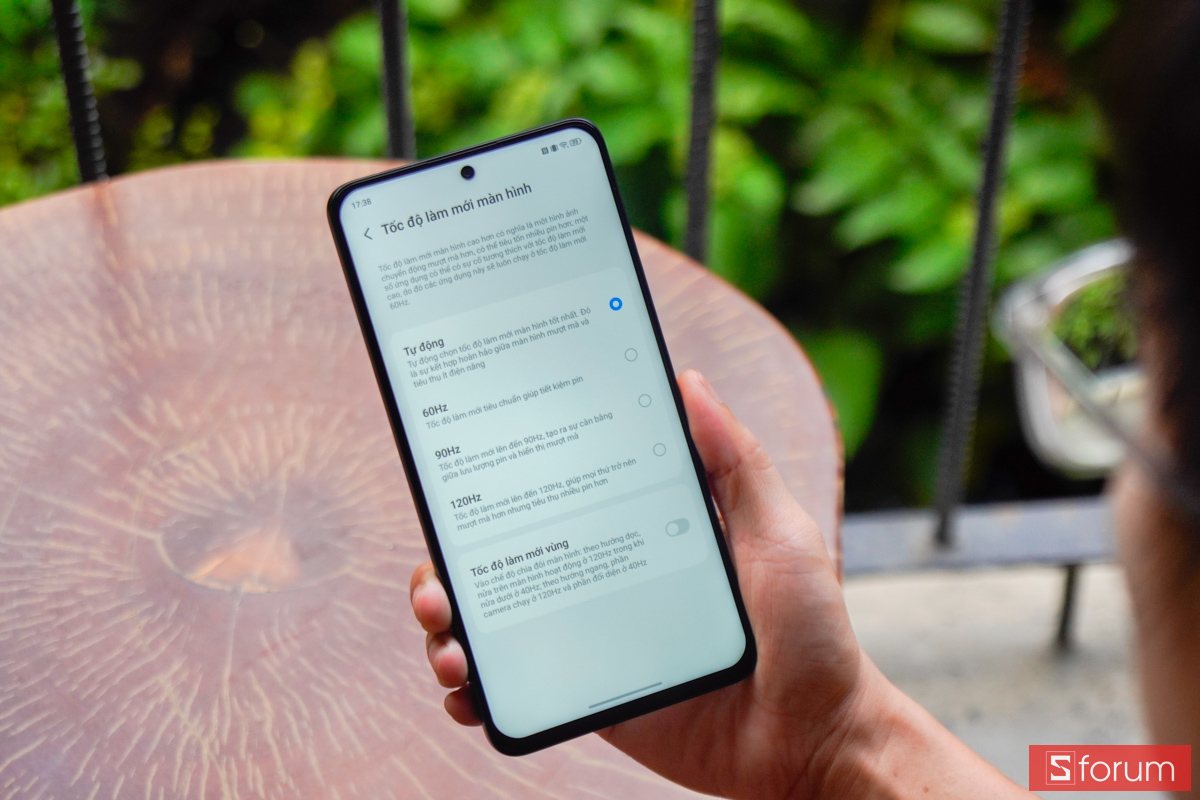 Nubia Neo 5 Max 5G giao diện cài đặt tần số quét 120Hz