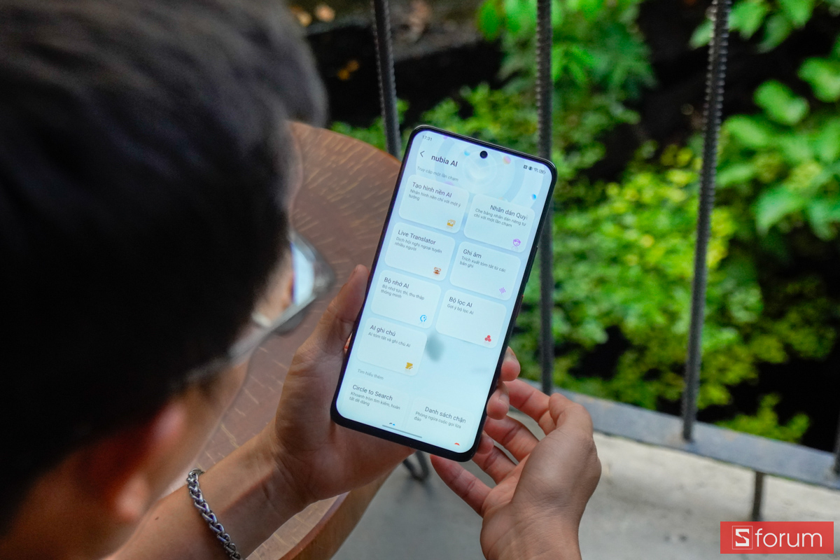 Nubia Neo 5 Max 5G giao diện menu nubia AI