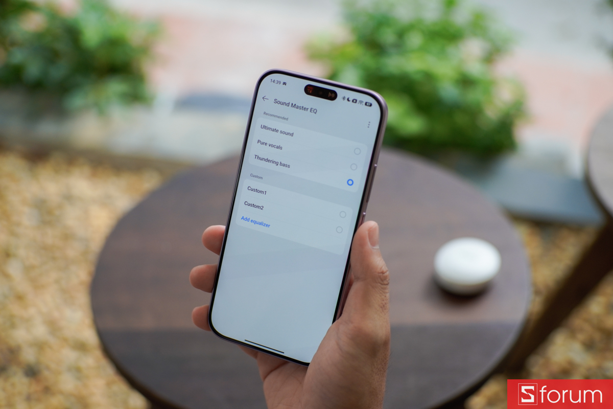 Tùy chỉnh các cấu hình EQ cho tai nghe OPPO Enco Air5s trên app