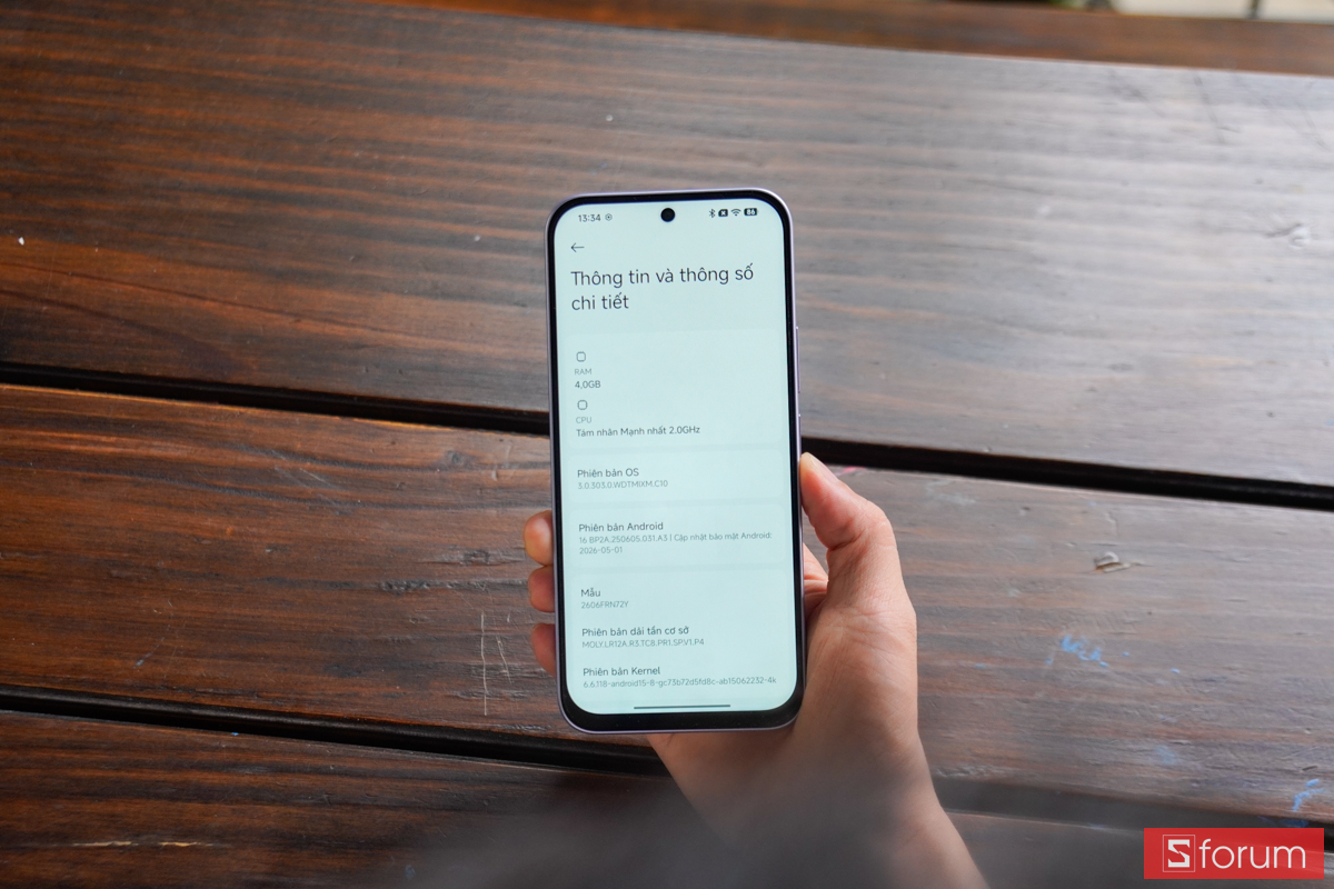 Tông số RAM và chip xử lý của Xiaomi Redmi 17