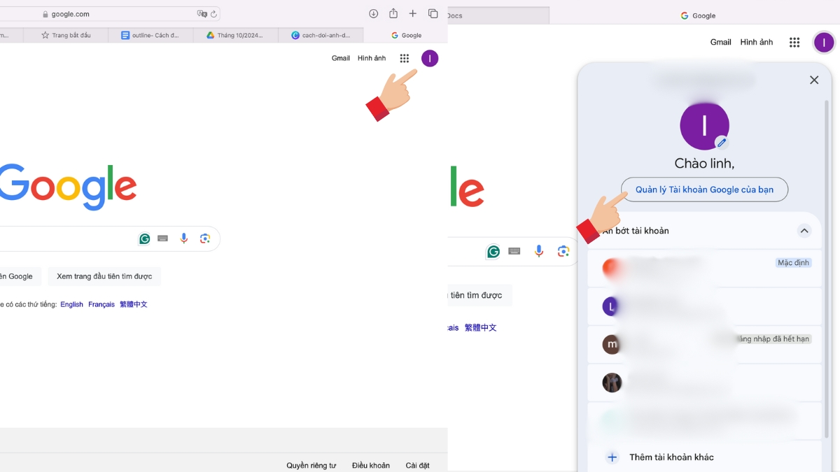 Đổi ảnh đại diện trên Google