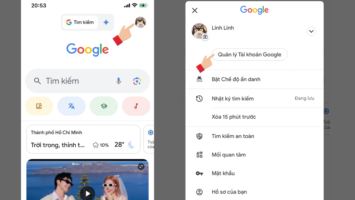 Đổi ảnh đại diện trên tài khoản Google