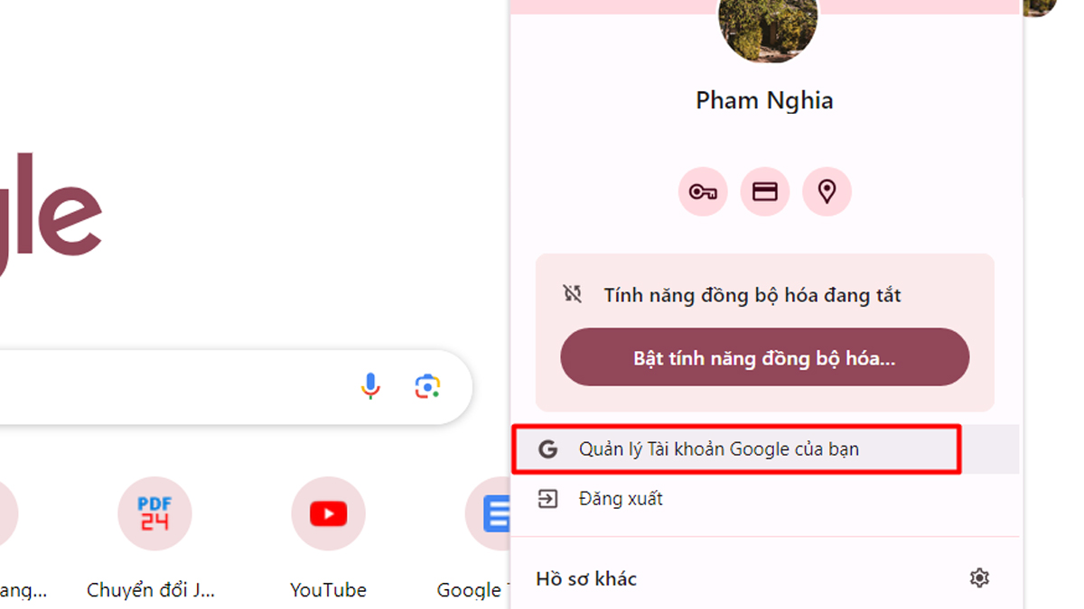 cách xóa tài khoản Google trên máy tính
