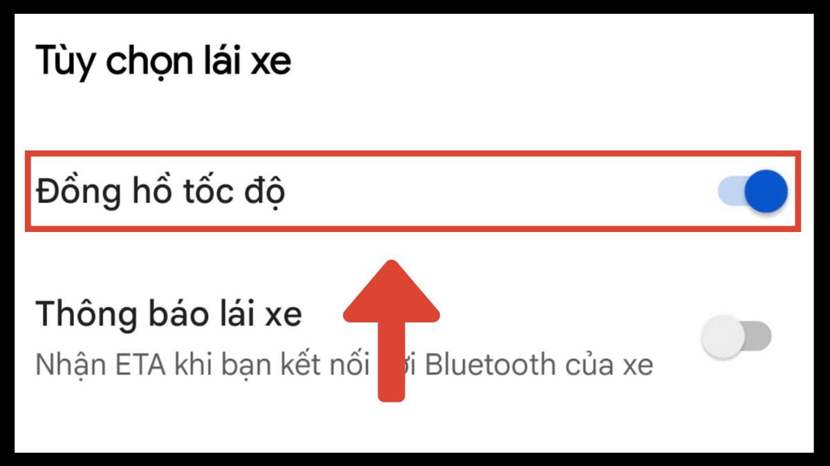 bật tính năng cảnh báo tốc độ trên Android
