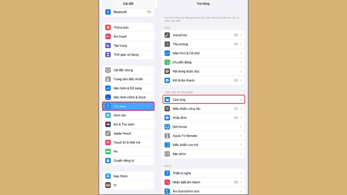 dùng AssistiveTouch chụp màn hình ipad