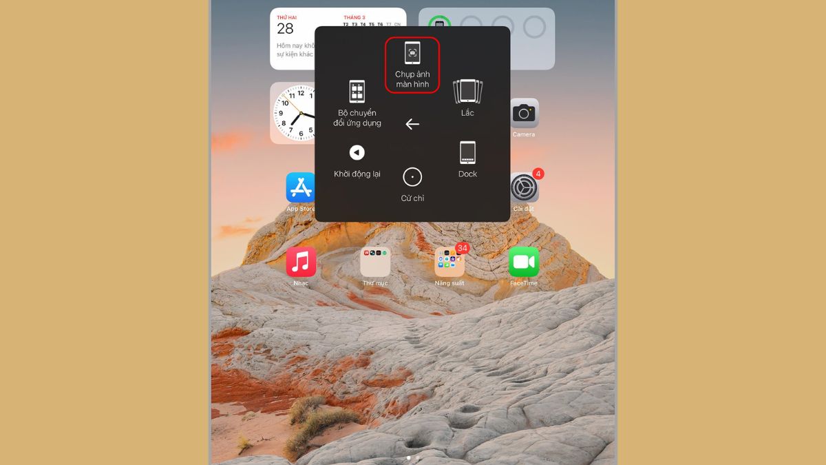 chụp màn hình ipad đơn giản