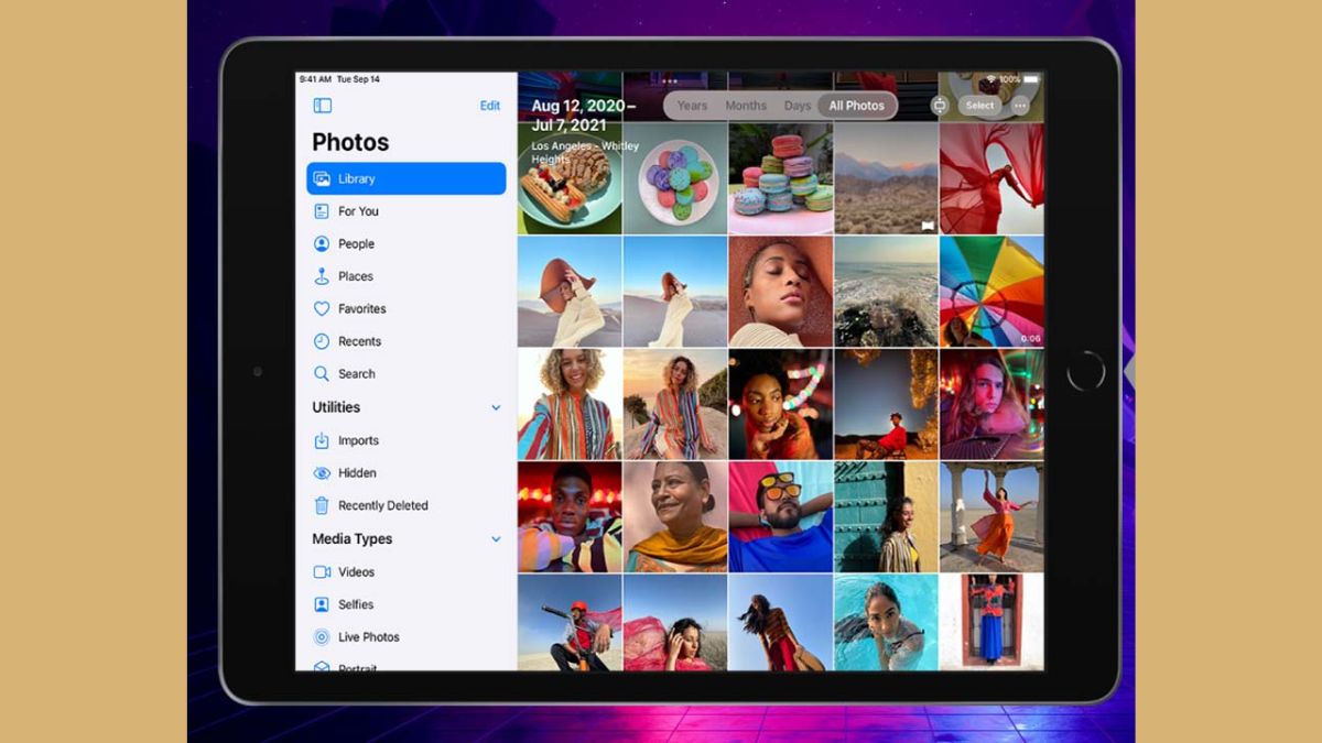 tìm ảnh đã chụp màn hình ipad